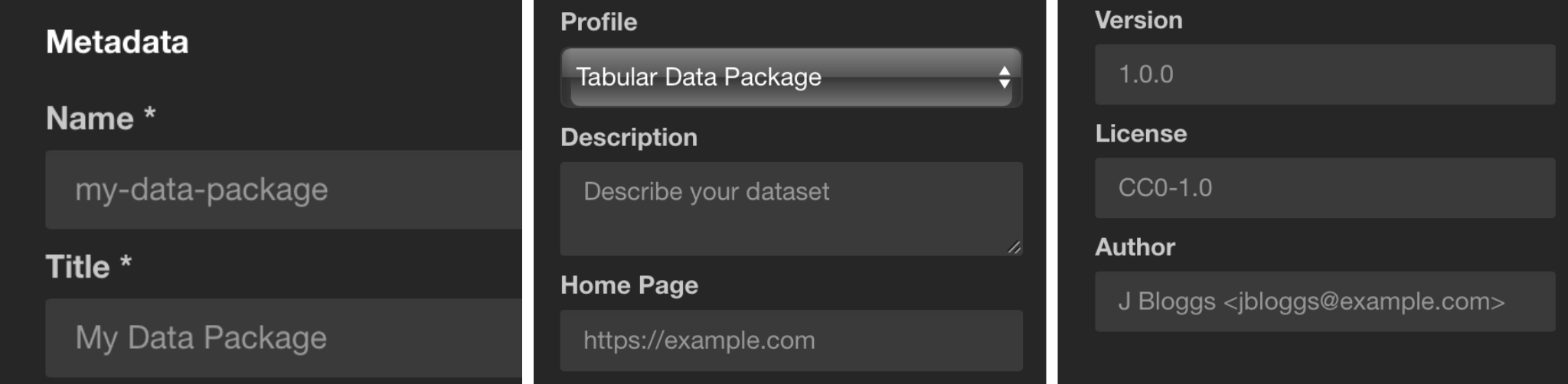 Add Data Package Metadata 